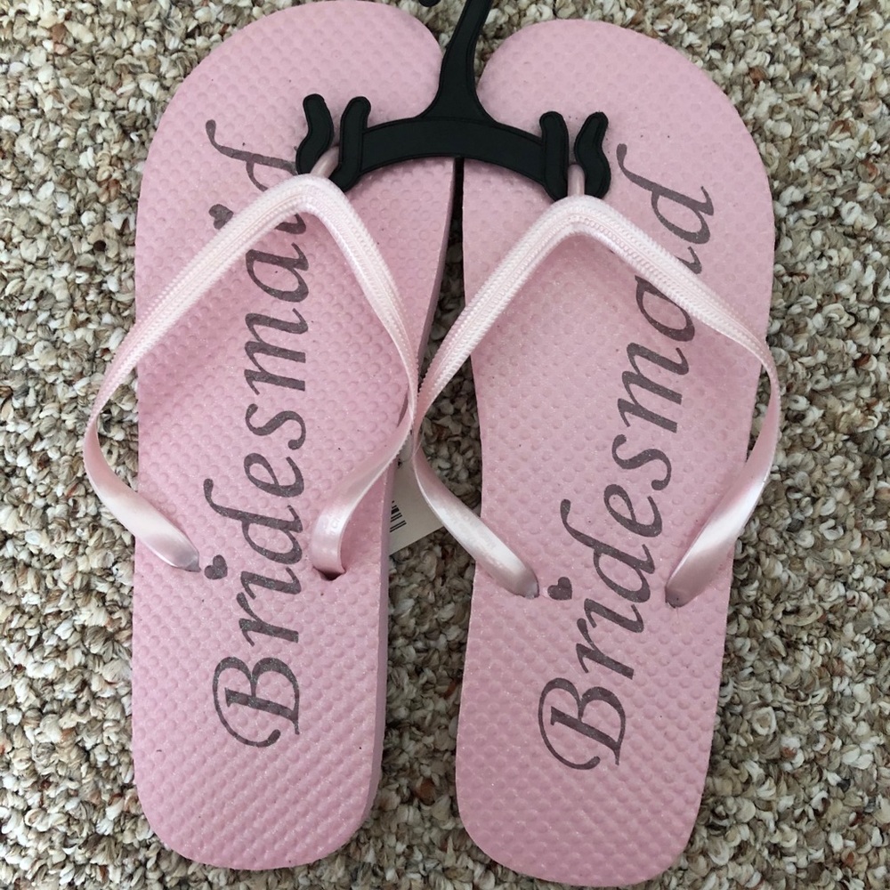 “Bridesmaid” Flip Flops Size 5/6